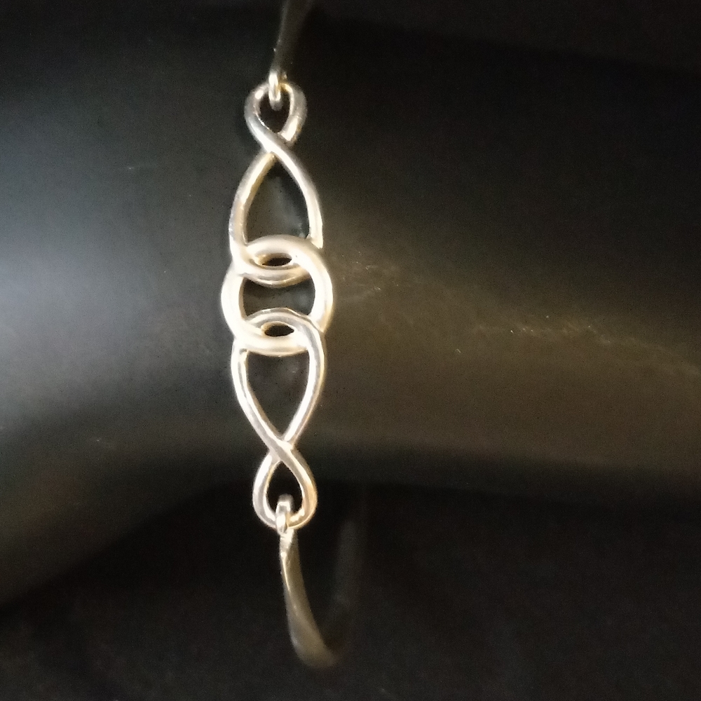 Sterling Silver Infinity Bracelet - image 4